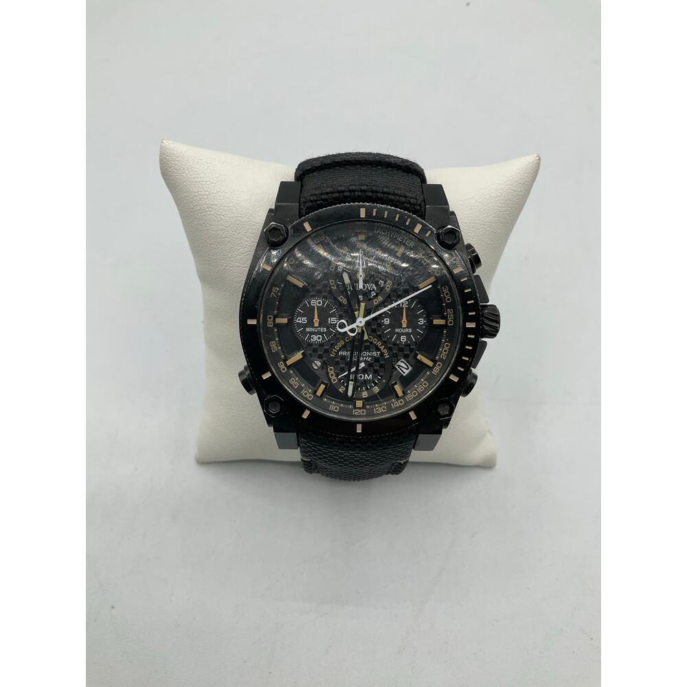 Bulova Precisionist Men's Watch C9771047, Black-about 49mm - Picture 3 of 10